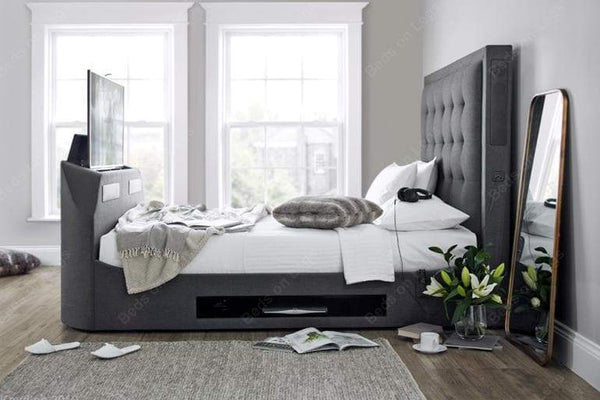 Bed with tv coming out discount