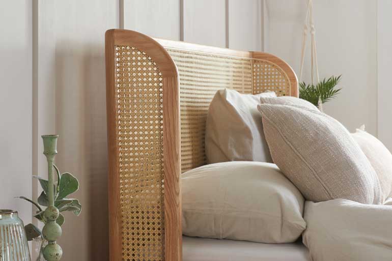 Birlea Astrid Rattan Bed in Oak