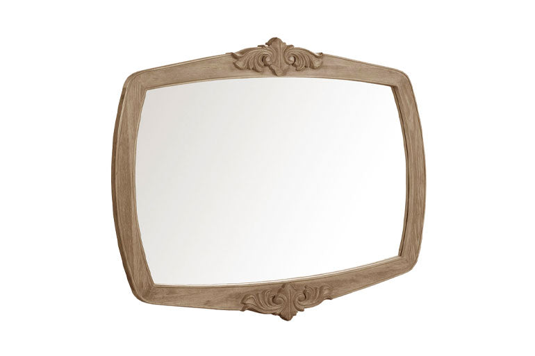 Camille Wall Mirror with an ornate frame on a white background