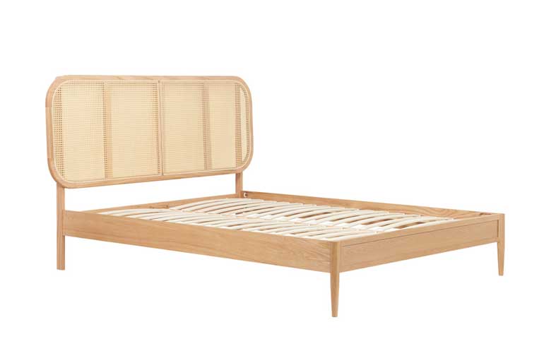 Birlea Elina Rattan Bed in Oak