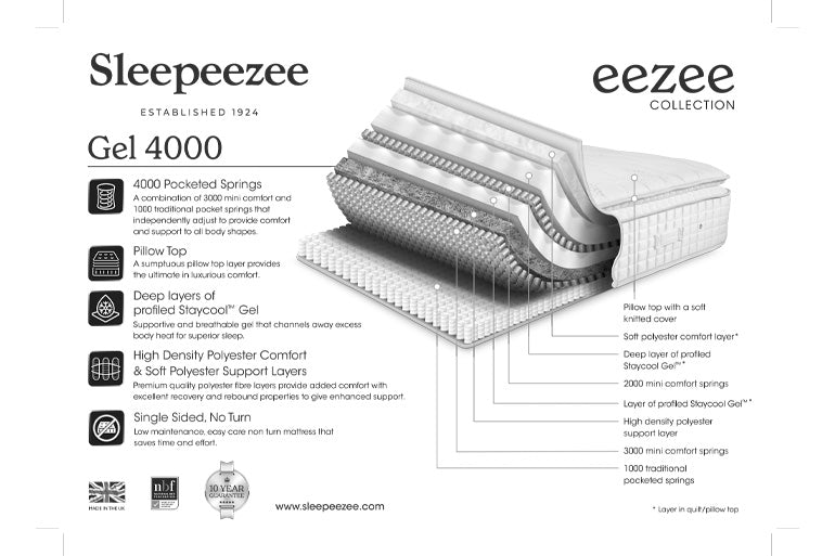 Sleepeezee Gel 4000 Mattress