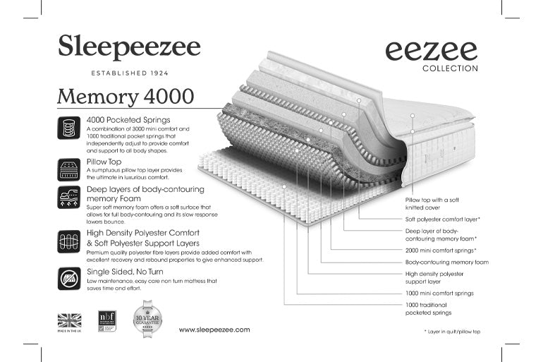 Sleepeezee Memory 4000 Mattress
