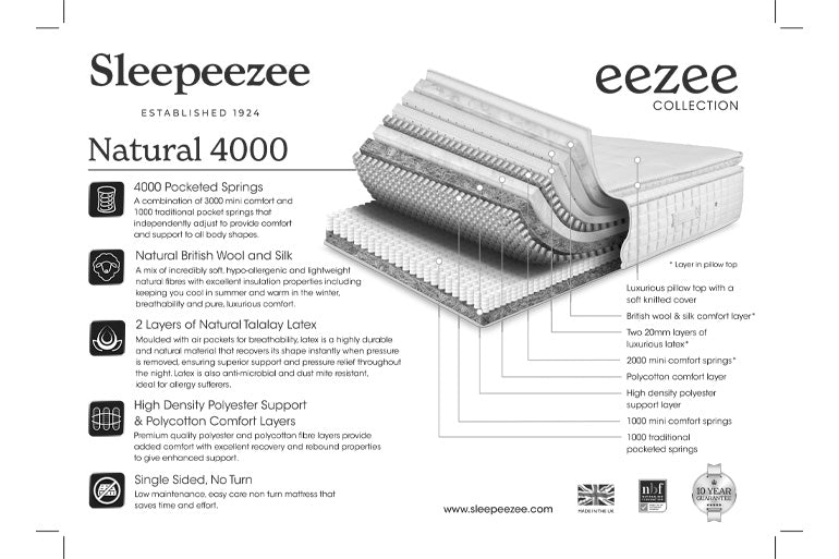 Sleepeezee Natural 4000 Mattress
