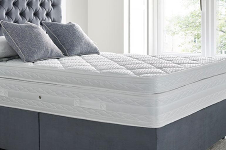 Side view of Giltedge Geneva 3000 Pillow Top Mattress on Divan Base