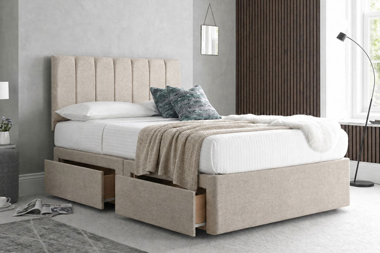 Mini Willow Divan Bed with Storage: Drawers | Ottoman
