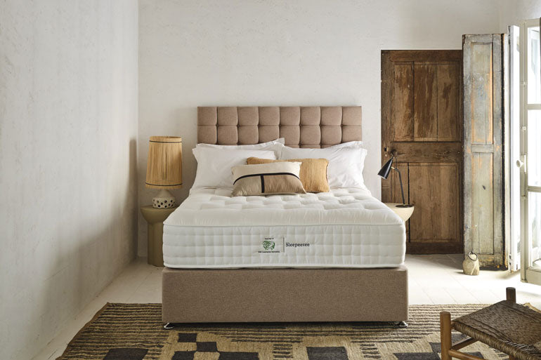 Divan bed with Wool Luxe 2800 Mattress on in bedroom setting
