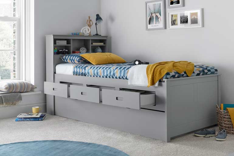 Veera Grey Guest Bed