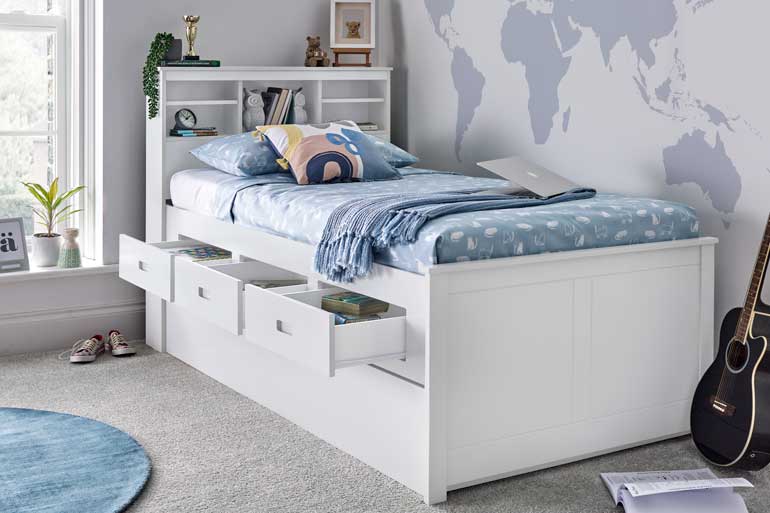 Veera White Guest Bed