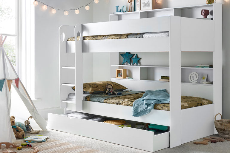 Oliver White Storage Bunk Bed