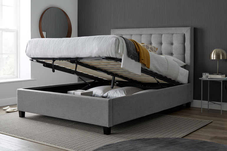 Brandon Grey Ottoman Bed
