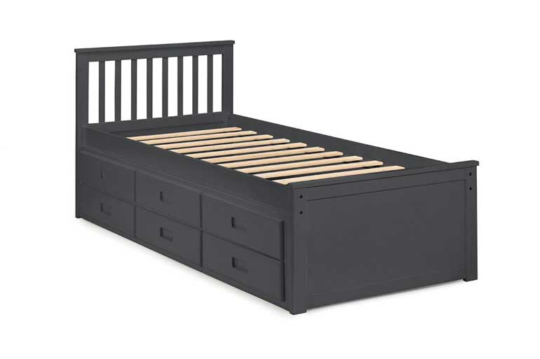 Maisie Wooden Guest Bed in Anthracite