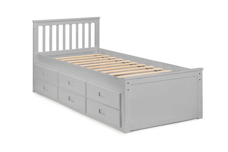 Maisie Wooden Guest Bed in Light Grey