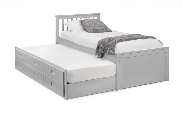 Maisie Wooden Guest Bed in Light Grey