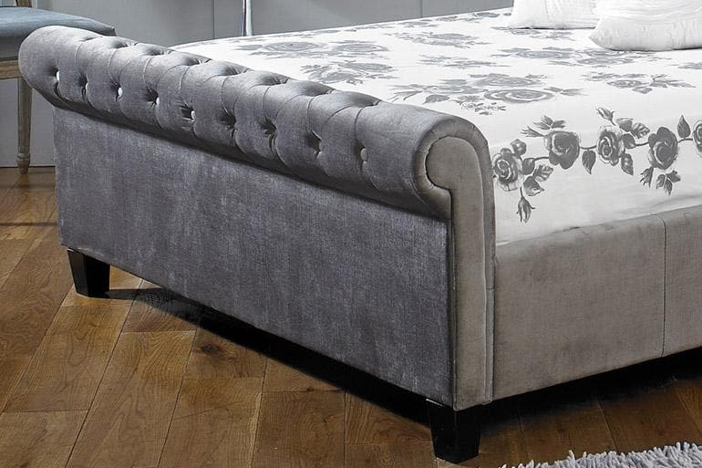 Limelight Orbit Bed in Silver - Beds on Legs Ltd
