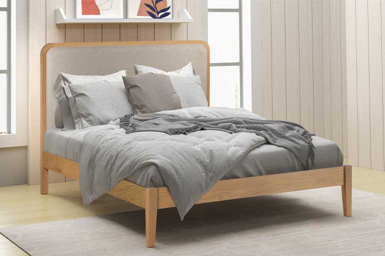 Modern Oak Wooden Bed