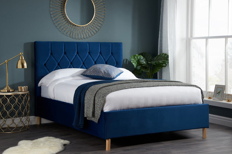 4ft Small Double Fabric Ottoman Beds