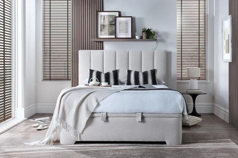 Modern ottoman bed in cream
