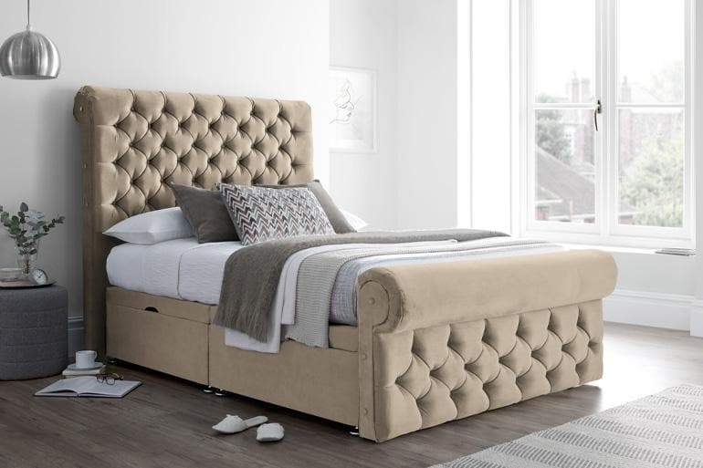 Neutral Coloured Fabric Bed