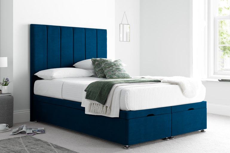 Small Double Blue Bed
