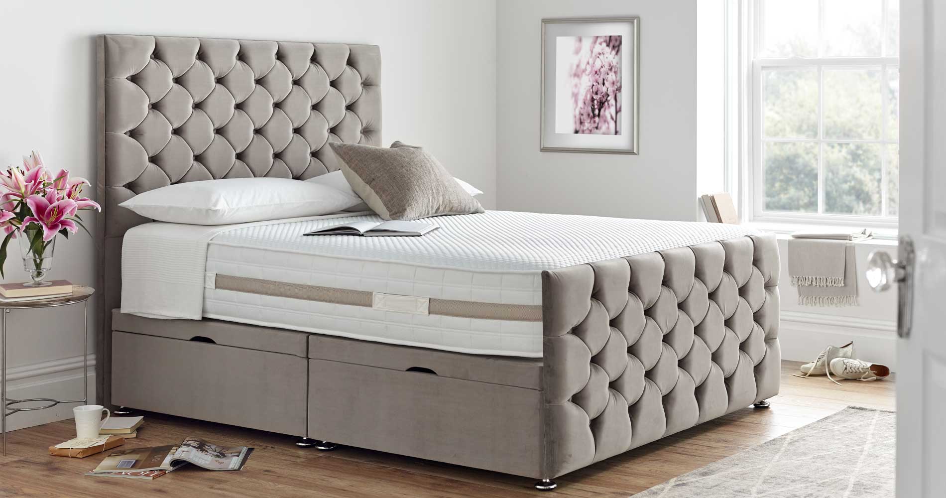 Side Lift Ottoman Beds