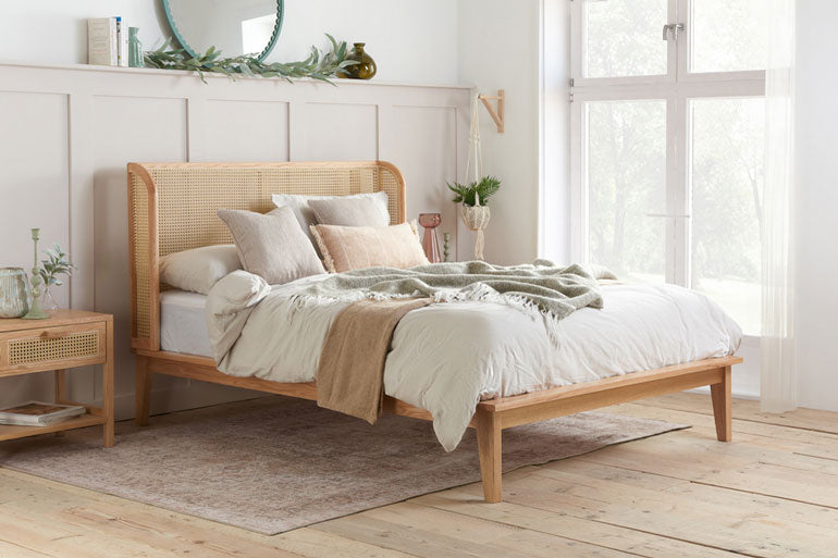 Birlea Astrid Rattan Bed in Oak