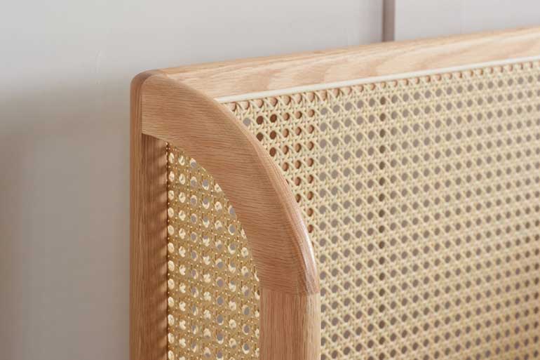 Birlea Astrid Rattan Bed in Oak