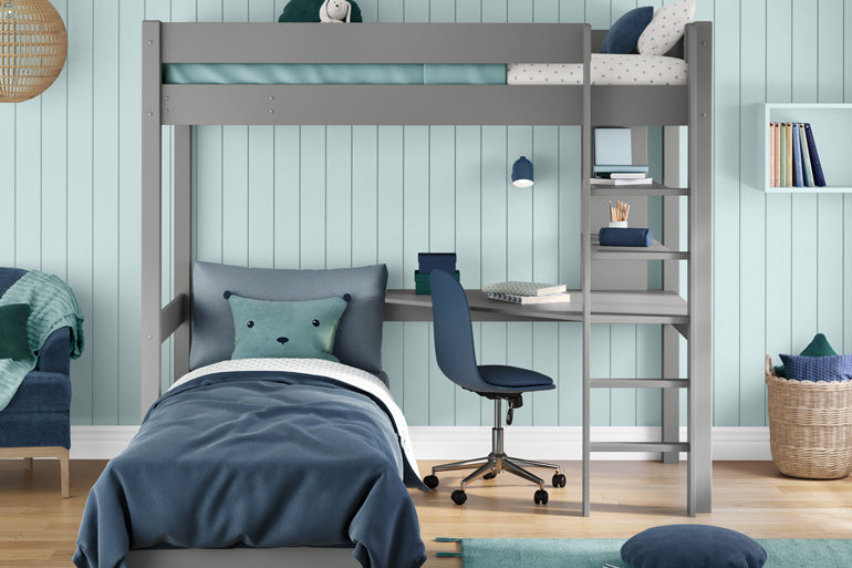 Stompa Classic High Sleeper with Integrated Desk, Shelving &amp; Chair Bed