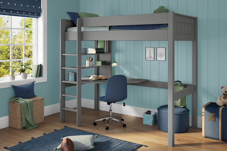 Stompa Classic High Sleeper with Integrated Desk &amp; Shelving