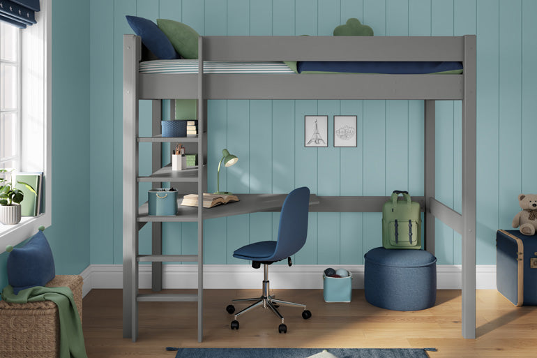 Stompa Classic High Sleeper with Integrated Desk &amp; Shelving
