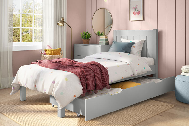 Stompa Classic Low End Bed with Trundle Guest Bed