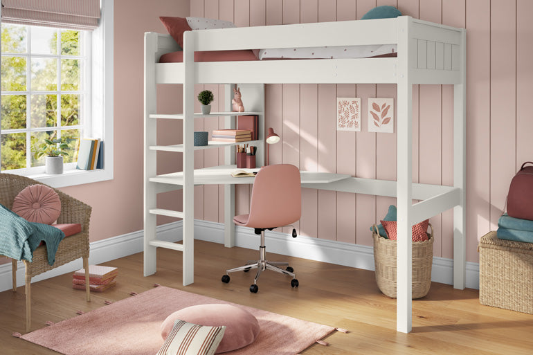 Stompa Classic High Sleeper with Integrated Desk &amp; Shelving