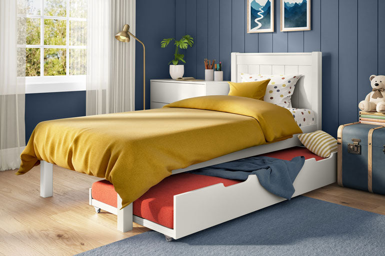Stompa Classic Low End Bed with Trundle Guest Bed