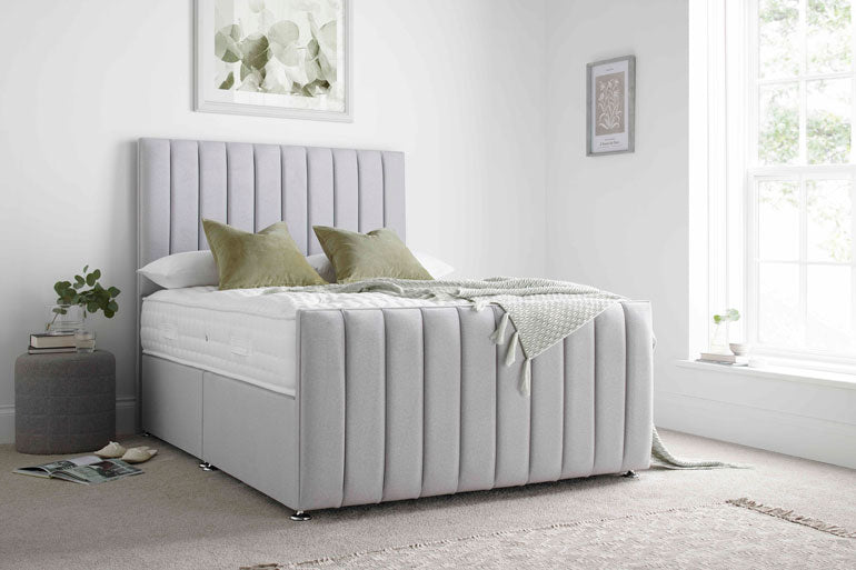 Divan | Ottoman Bed with Clarence Headboard & High Foot End