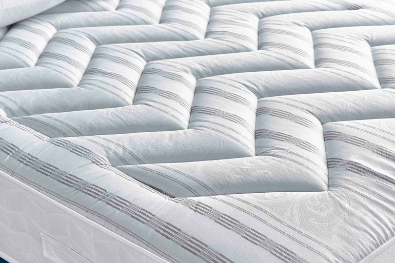 Close-up of the Deluxe Orthocare's quilted mattress cover