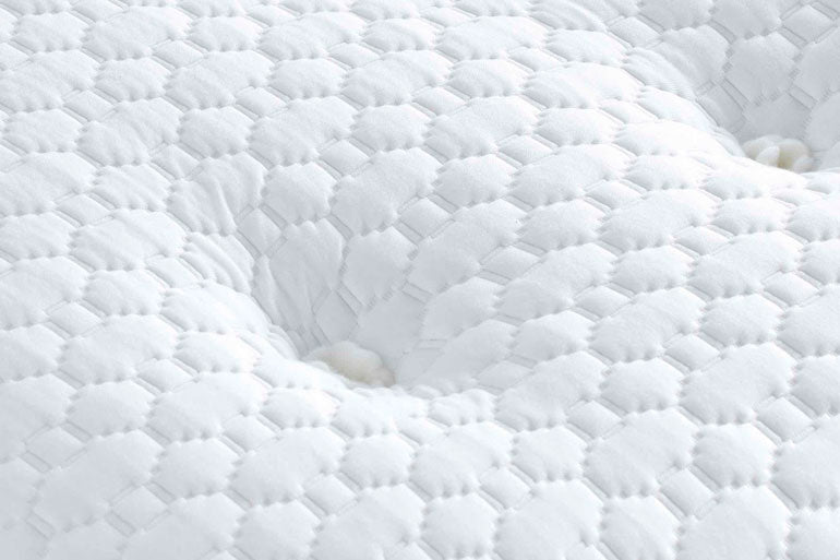 Close-up of pocket sprung mattress cover