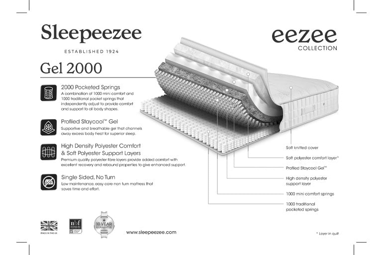 Sleepeezee Gel 2000 Mattress