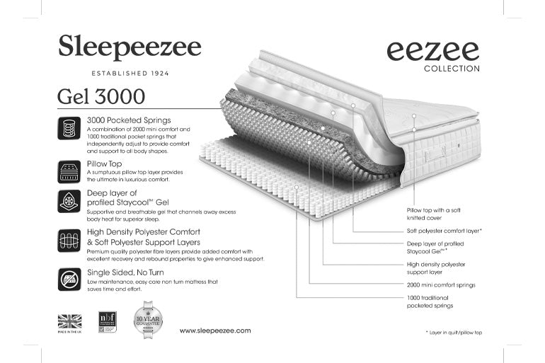 Sleepeezee Gel 3000 Mattress