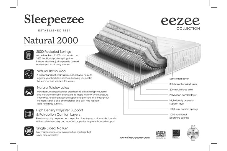 Sleepeezee Natural 2000 Mattress
