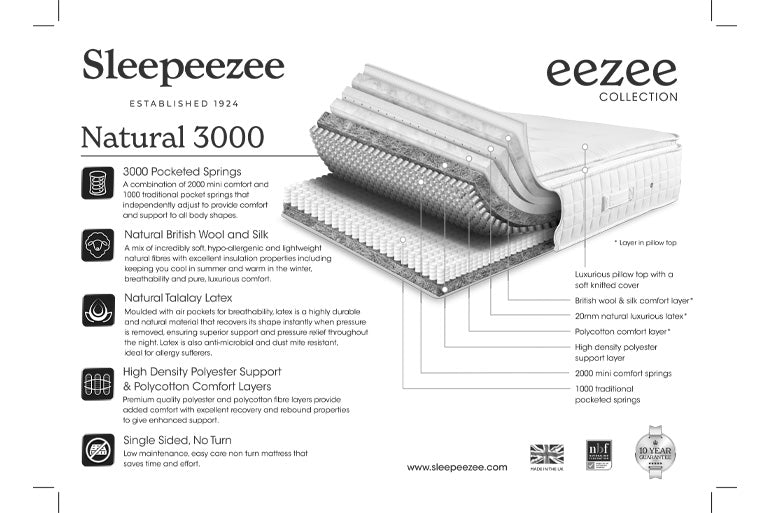 Sleepeezee Natural 3000 Mattress