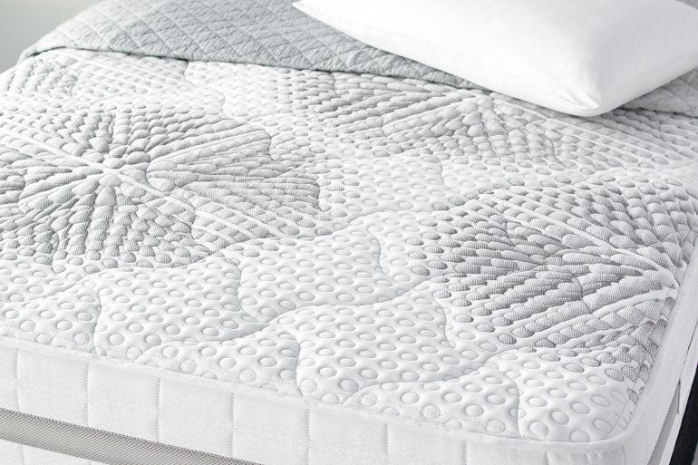 Close-up of memory foam mattress cover