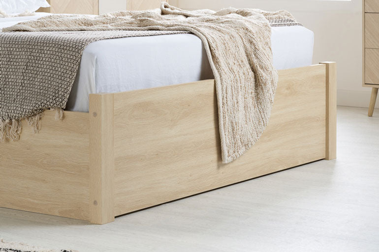 Birlea Herringford Ottoman Bed in Oak - Footboard