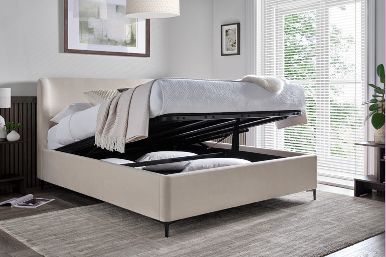 Kaydian Ottoman Bed half open showing interior of bed