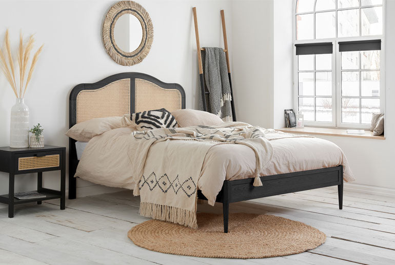 Birlea Leonie Rattan Bed in Black