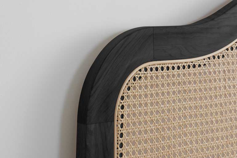 Birlea Leonie Rattan Bed in Black