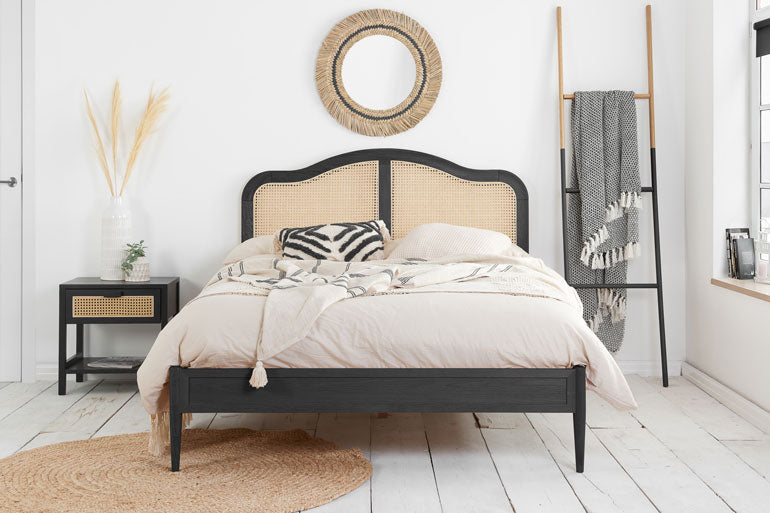 Birlea Leonie Rattan Bed in Black