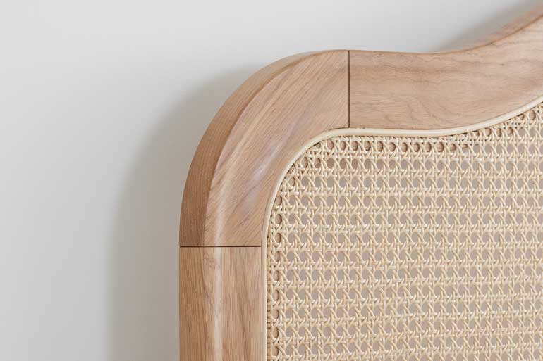 Birlea Leonie Rattan Bed in Oak