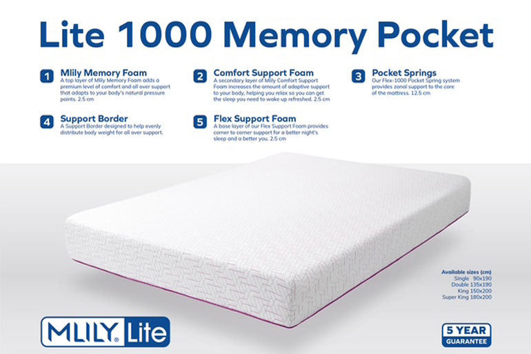 Mlily Lite 1000 Memory Pocket Mattress