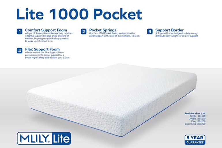 Mlily Lite 1000 Pocket Mattress