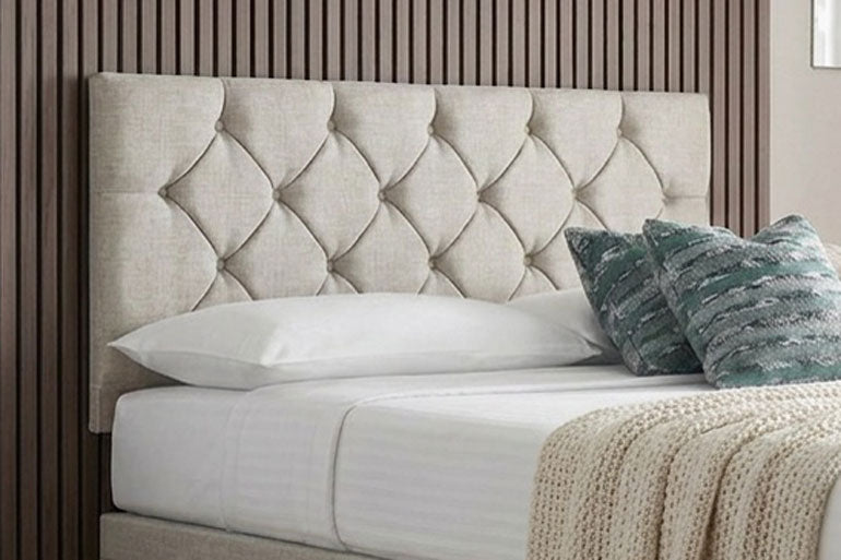 Mini Button Divan Bed with Storage: Drawers | Ottoman