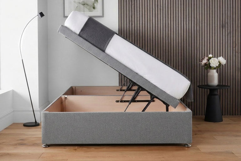 Side Lift Ottoman Bed in bedroom setting